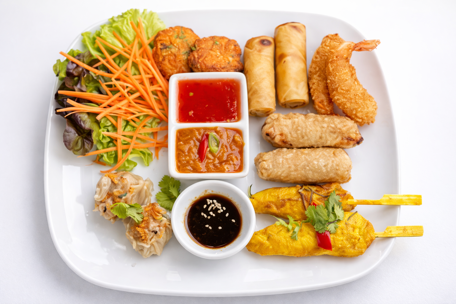 Assortiment d'entrées du Reaun Thai